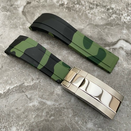 Black green camo 20mm lug - black,