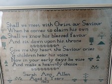 Antique Needlework Sampler