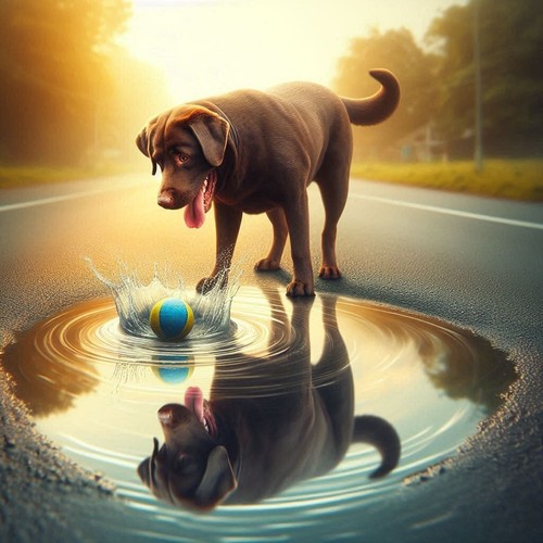 Chocolate labrador cross - chocolate, (55)
