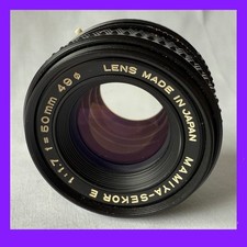 Mamiya Sekor-E 50mm f1.7 Vintage Lens VGC Clean Glass Caps Free UK Postage