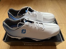 NEW Footjoy DNA Helix White & Blue Golf Shoes UK Size 10.5