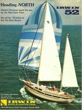 1977 Irwin 52 Yacht Distant Drummer Cruiser Boat Sailboat vintage Print AD