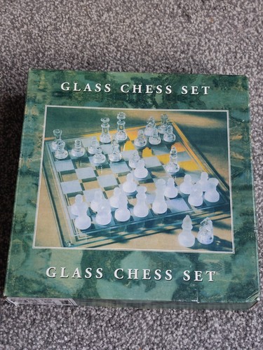Glass chess set pieces - set, 32