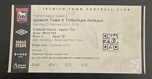 Match ticket ipswich town - ipswich, v