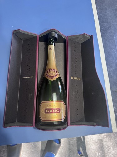 Krug champagne bottle with - champagne,