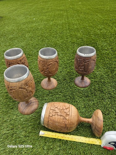 Wood carved and metal - x,