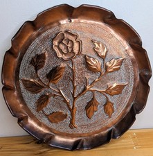 Vintage Copper Tray 3D Rose