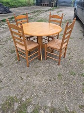 Round Pine Pedestal Dining