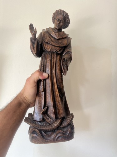 Antique carved wooden figure - wooden,