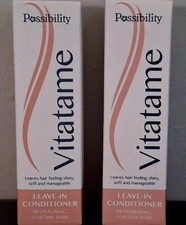 2 X Vitatame Leave in Hair Conditioner 30ml Each Vitapointe Alternative Shine