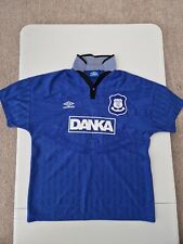 VINTAGE EVERTON 1995-1997 L LARGE MENS HOME FOOTBALL SHIRT UMBRO KANCHELSKIS #17