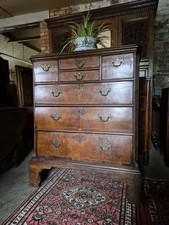 An Early 18th Century East Anglian Chest Of Drawers Strung Figured Walnut & Oak