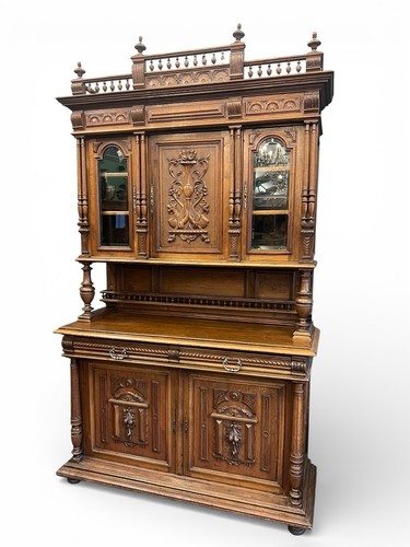 Antique victorian carved oak - carved,