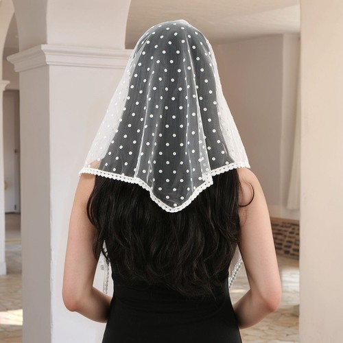 Triangle scarf polka dot print - polka,