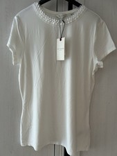 BNWT NEW Ted Baker Stretch White Feature Collar Stylish Top V Soft Tb3 12