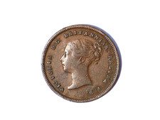 1844 British Victoria Half Farthing Coin #M15