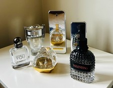 Empty Designer Fragrance Bottle Bundle X 6 Armani Pack Rabanne Valentino