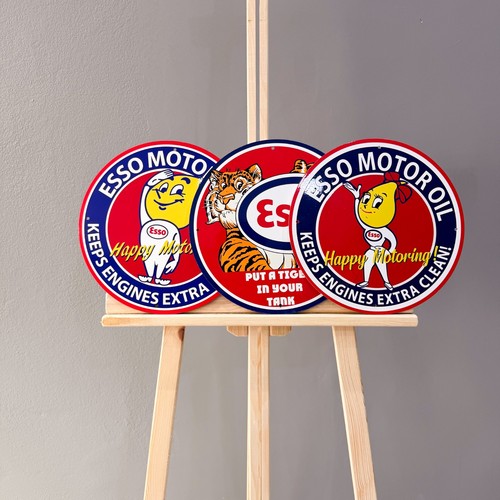 Esso motor oil vintage metal - vintage,