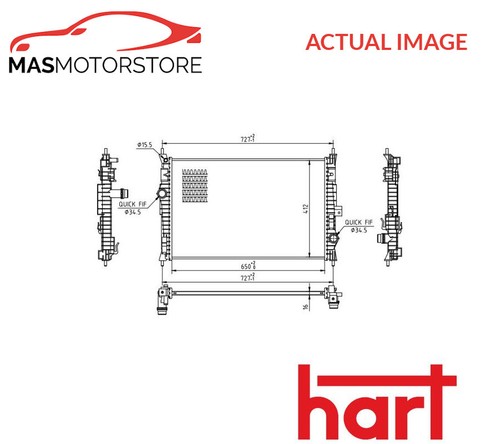 Engine cooling radiator hart - cooling,