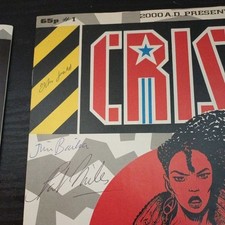 CRISIS COMIC ISSUE 1 2000 AD- SIGNED BY MILLS/SMITH/BAIKIE