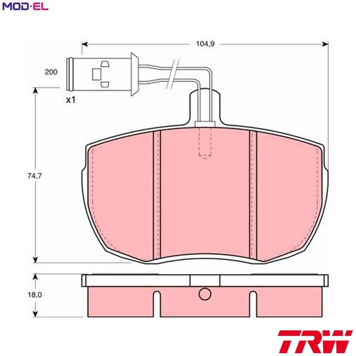 Brake pad set disc - set,