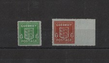 1942 Guernsey Occupation issues printed on Bluish Paper -  MNH