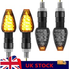 4x Universal 14LED Motorcycle Motorbike Turn Signal Indicators Light Lamp Amber