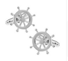 High Quality Cufflinks Marine Ship Helm silver Colour Cuff links Anchor