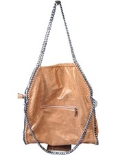 Stella McCartney Metallic Brown/Gold Chain Tote Bag - #1008