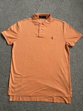 Mens Ralph Lauren Polo T-Shirt Orange Size S Short Sleeve