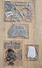 Selection Of Owl Dies One With Co-ordinating Stamps