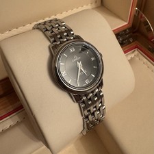 Omega De Ville Prestige Black Ladies Watch 24.4 mm Box and Papers