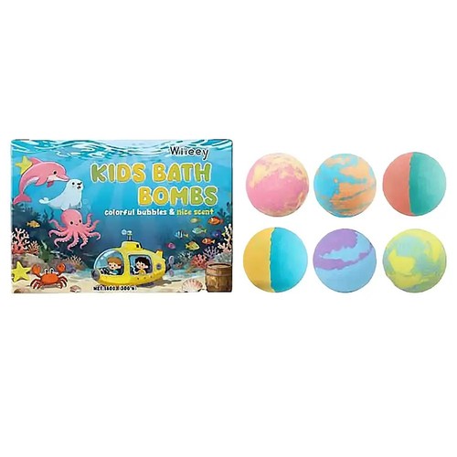 Kids colorful bath bombs - colorful,