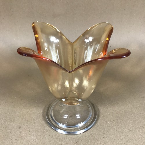 Orange iridescent art - orange, glass
