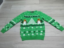 MINECRAFT Jinx Christmas Jumper Sweater Age 11-12 Years Creeper Snow Golem