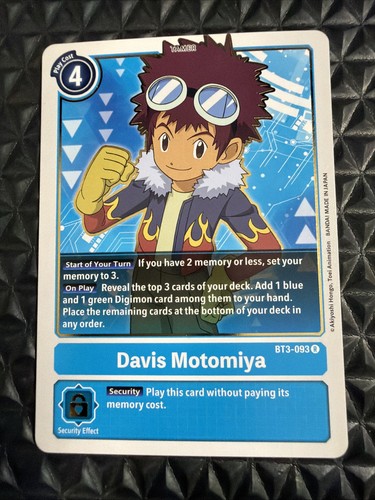 Digimon ccg davis motomiya - digimon,