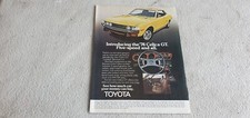 Genuine Original A4 Magazine Brochure Advert 1974 Toyota Celica Garage Wall Art