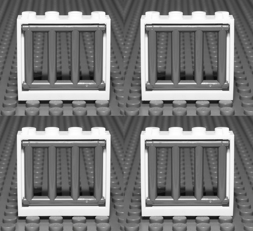 Lego windows white - (pack, 4)