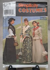 Simplicity Costumes 8375 Victorian Skirts Tops Size H 6 8 10 FF Uncut 1998