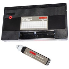 Vhs video head cleaner tape - video,