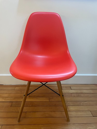 Red vitra eames plastic - vitra, side