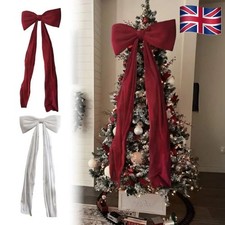 Christmas Tree Topper Bow Christmas Tree Toppers Satin Bows Christmas Decoration
