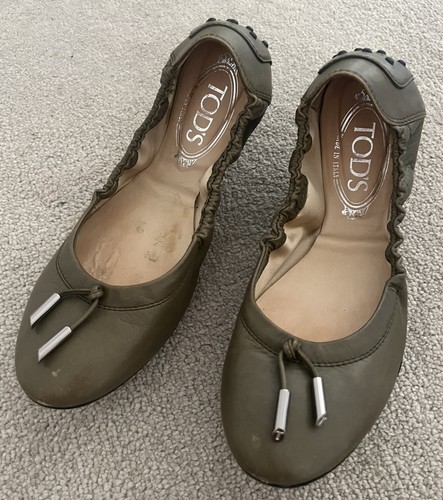 Tod olive leather scrunch - olive,