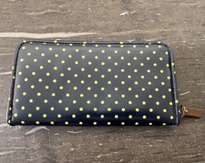 Cath Kidston Women’s Purse Wallet ~ Navy Blue Yellow Spots 