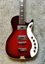 Silvertone Jupiter Electric Guitar ‘1423’ Red Sparkle Burst