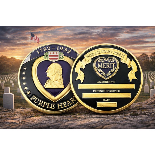 Coin purple heart - purple,