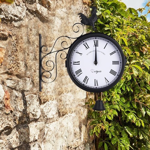 Cockerel bell wall clock - &,