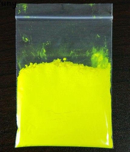 Yellow neon fluorescent mica - fluorescent,