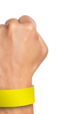 Plain YELLOW Wristbands X 50