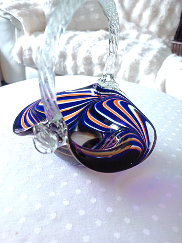 Murano blue orange swirl - ?,